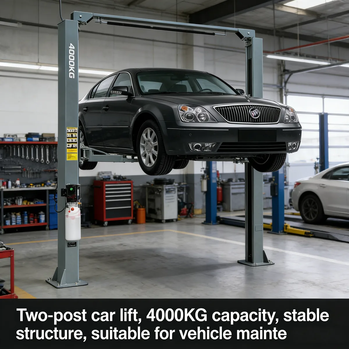 Heavy-Duty Double-Cylinder Two Post Lift 4 t with 1820 mm Rise