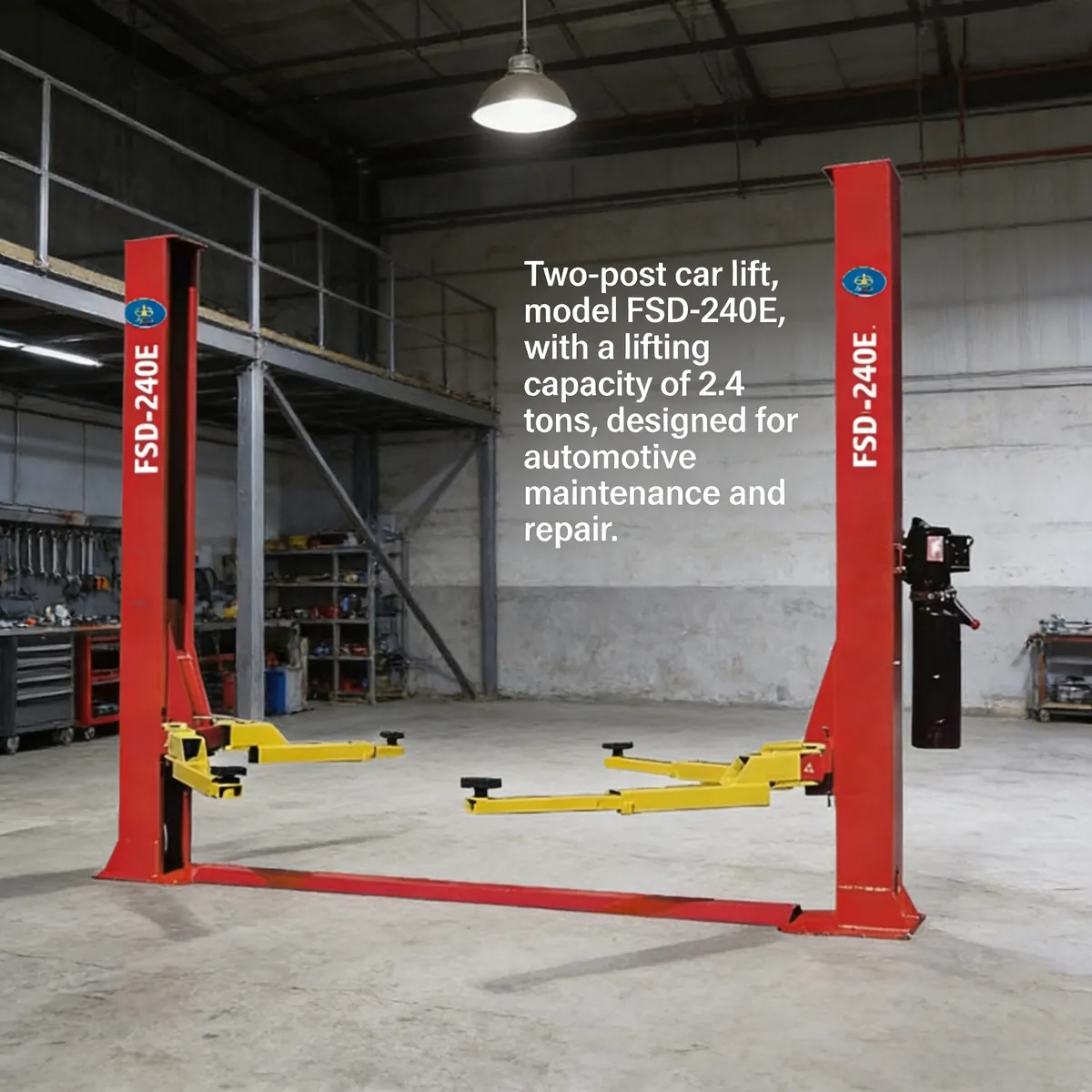 XINYUAN 4 t Two Post Lift 1,850 mm, Manual Bilateral Unlock