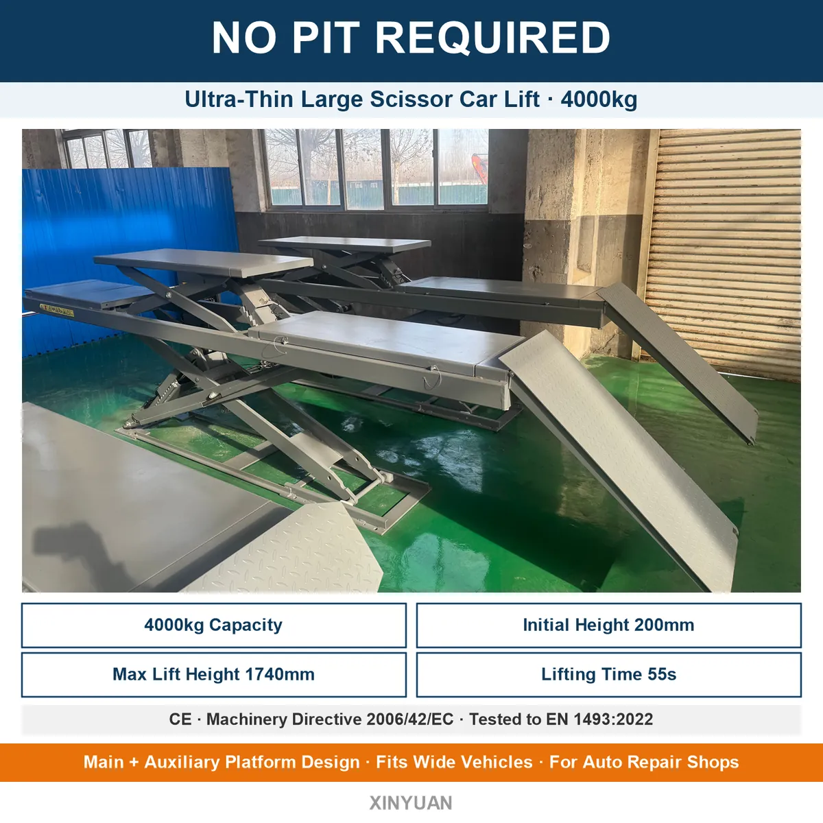 Elevador de tijera 4000kg JS 4.0-CD1