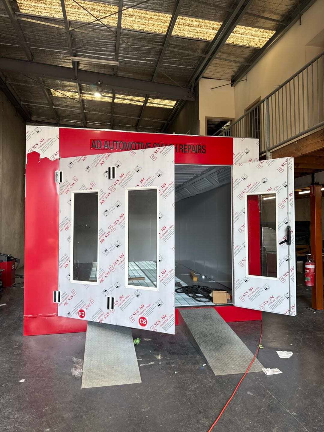 Finished AU Red Spray Booth